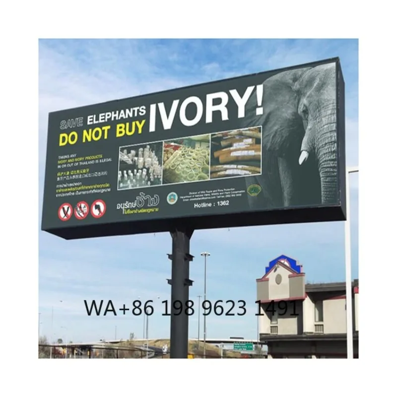 Double Sided Outdoor Smart LED Billboard Highway Standing HD Digital Advertising Display Screen