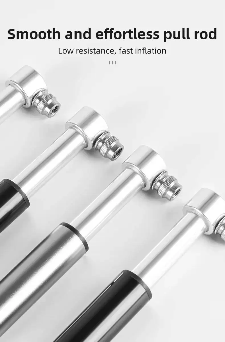 ESLNF Manuelle Mini-Tragbare Fahrradluftpumpe aus Aluminiumlegierung für Fahrrad, Basketball, Fußball, Fahrradpumpe – Detail 6