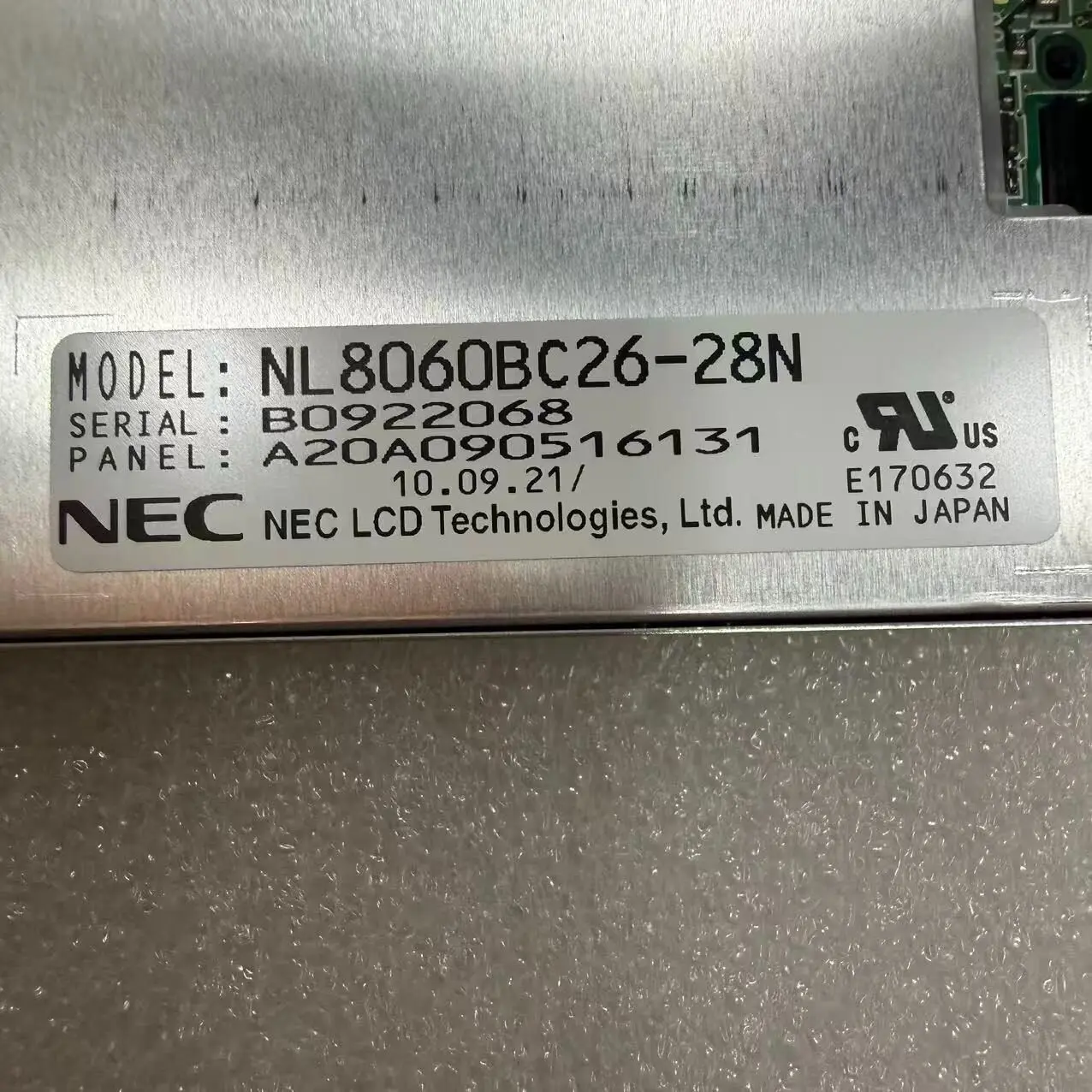 NL8060BC26-28N NL8060BC26-28 Brand New Genuine 10.4-inch LCD Display Screen