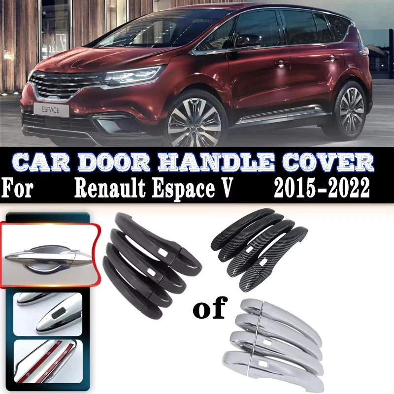 

For Renault Espace V Accessories 2015-2022 JFC Luxury Car Door Handle Covers Exterior Scratch Protective Decor Car Accessories