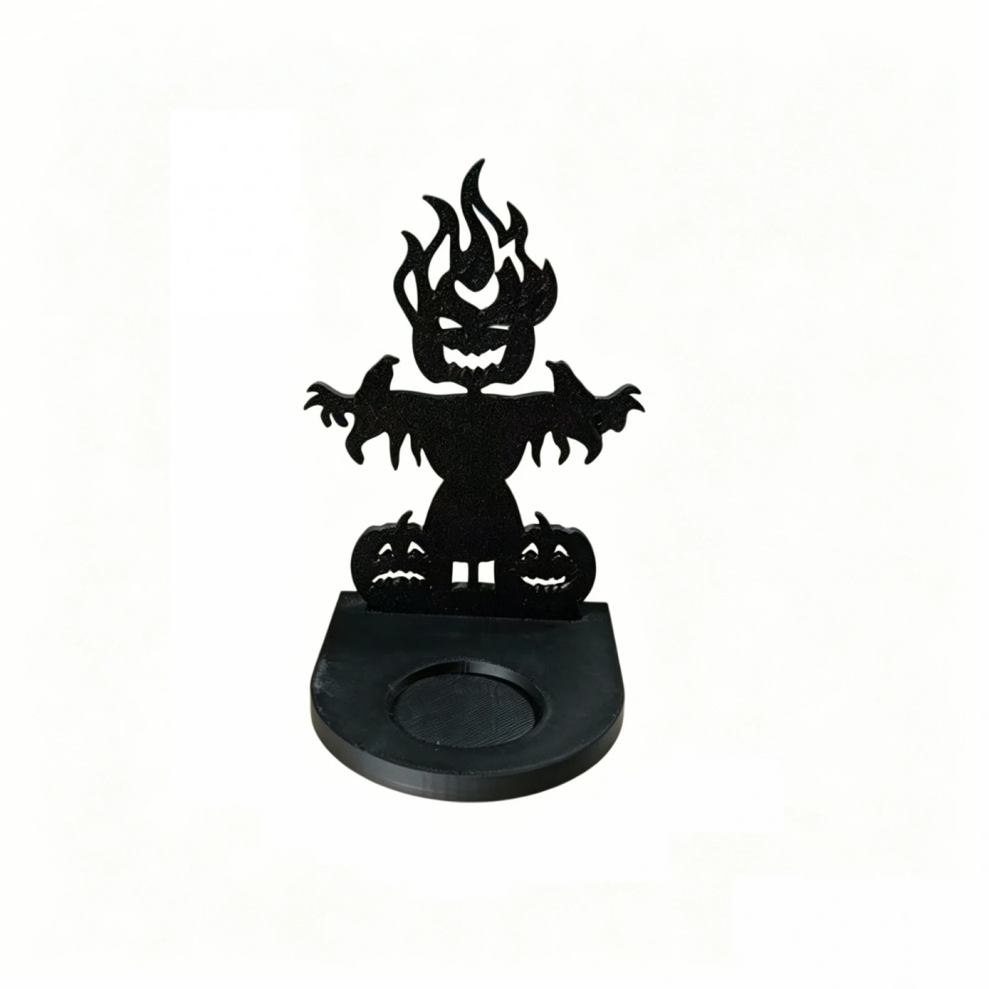 Halloween Candle Holder Spooky Scarecrow Ornament Desktop Party Home Decor