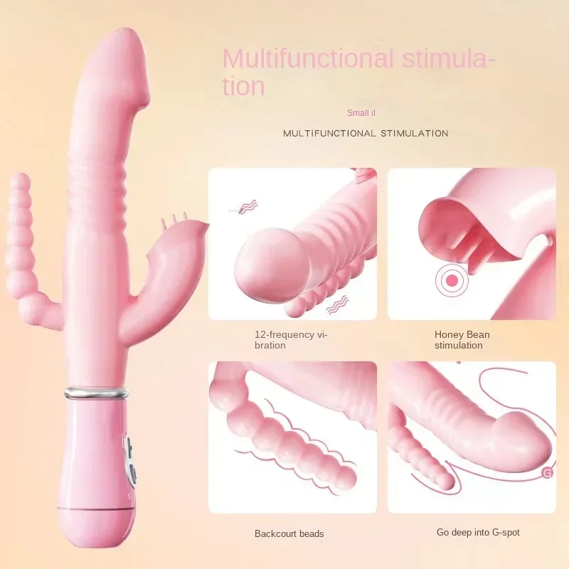 3In1 Rabbit Vibrator Masturbators Dildo Sex Toys Licking Vagina G-Spot Stimulator Anal Vibrator for Women Adult Toys Products