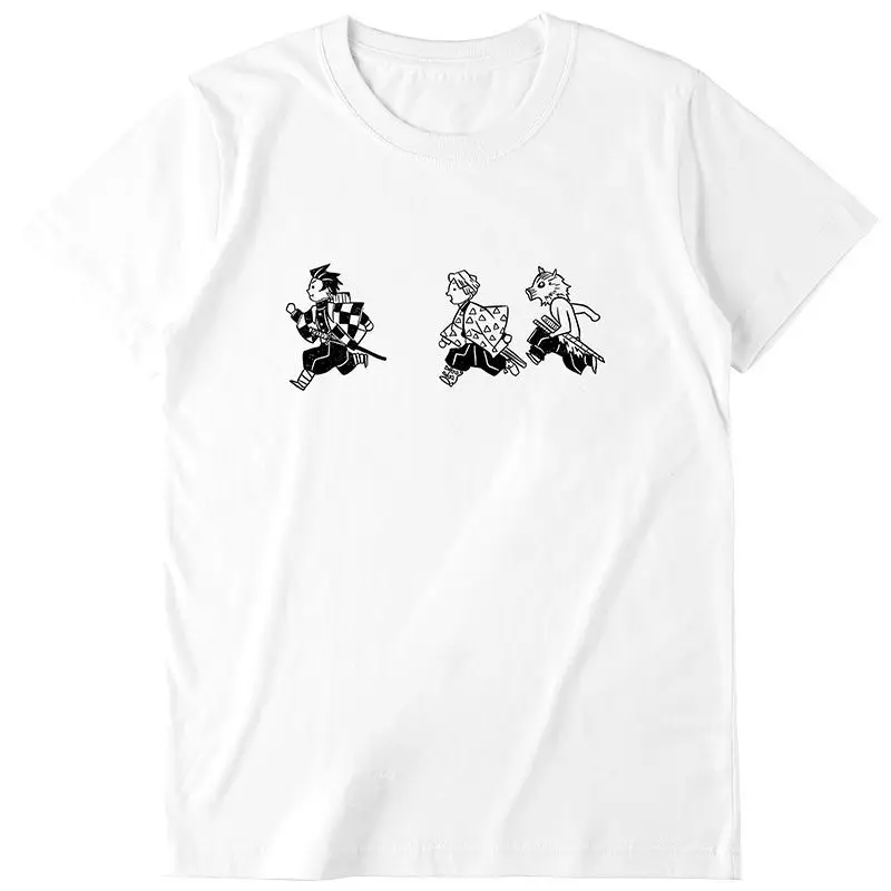 

Японское аниме, периферийные устройства, трехместный узор, принт из чистого хлопка, тяжелый узор с короткими рукавами, черно-белый женский укороченный топ с рисунком линии