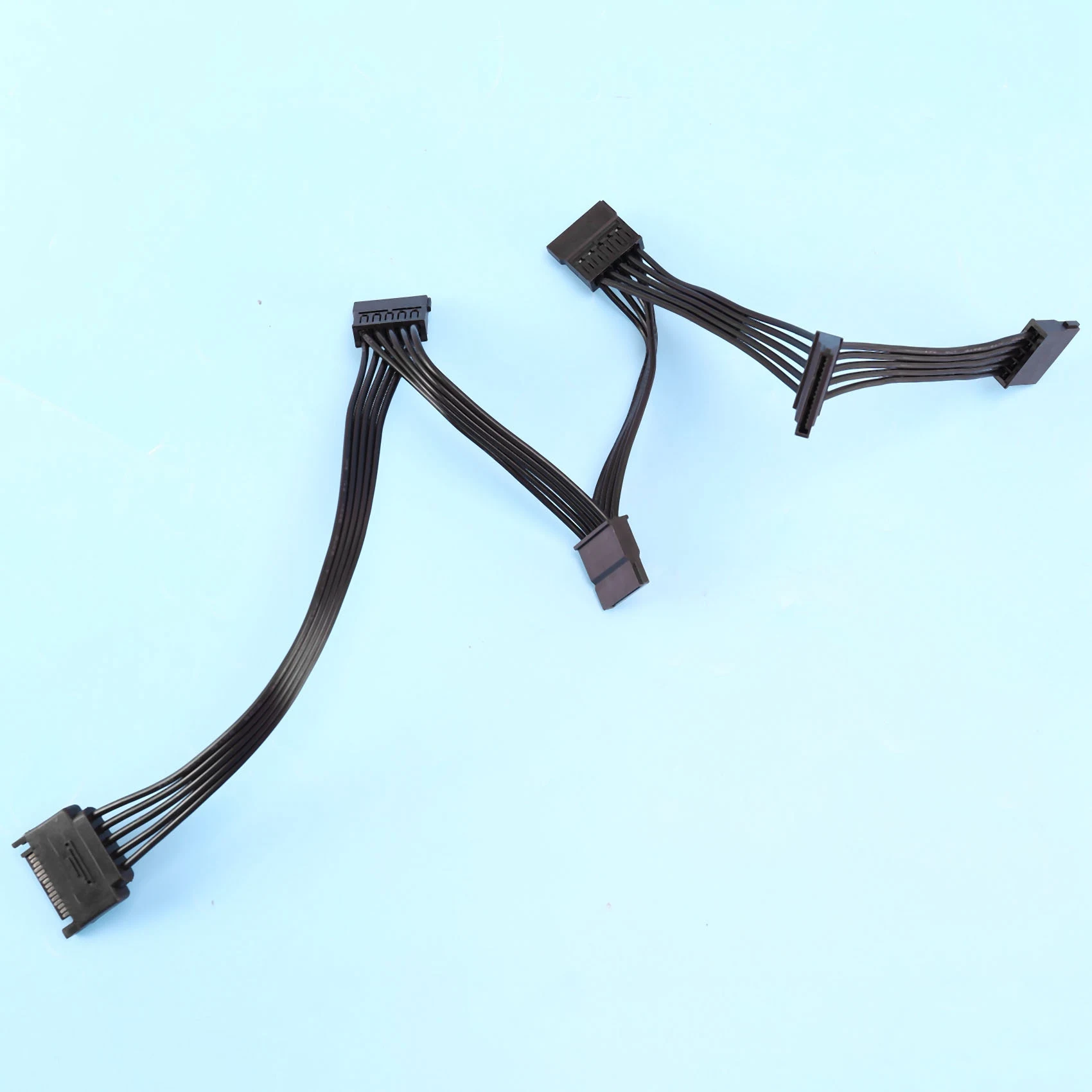 (A23G) 15 Pin SATA Power Extension Hard Drive Cable 1 Male to 5 Female Power Supply Splitter Adapter Cable For DIY PC Sever