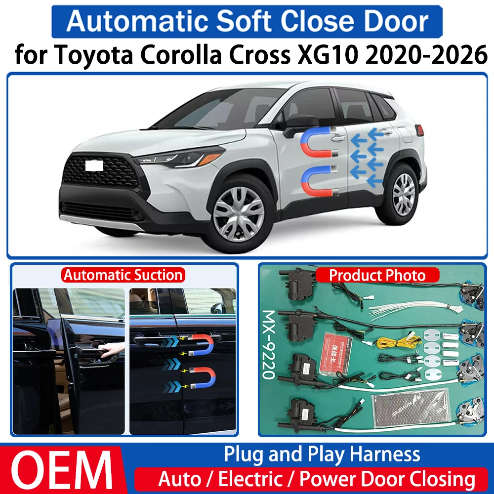 

for Toyota Corolla Cross XG10 2020-2026 Car Automatic Soft Close Door Electric Suction Kit Auto Power Closing System Plug＆play