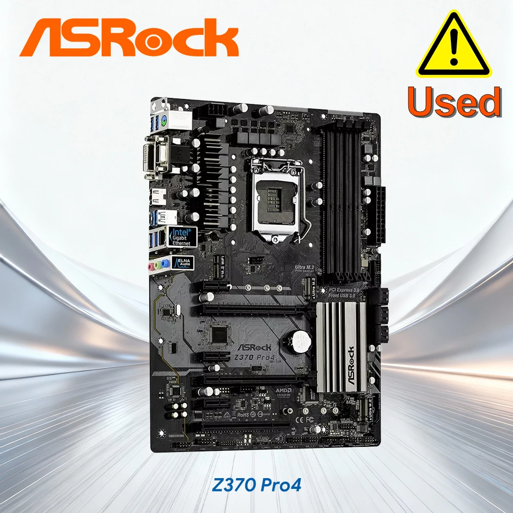 ASRock Z370 Pro4 Desktop Motherboard With Intel Z370 DDR4 LGA 1151 Desktop Mainboard