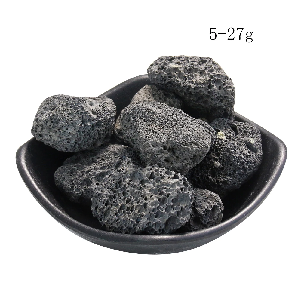 Muy Bien-Natural Volcanic Stone Rough Mineral Specimen Irregular Shape Fish Tank Filter Material Gardening Bonsai Decor 100g