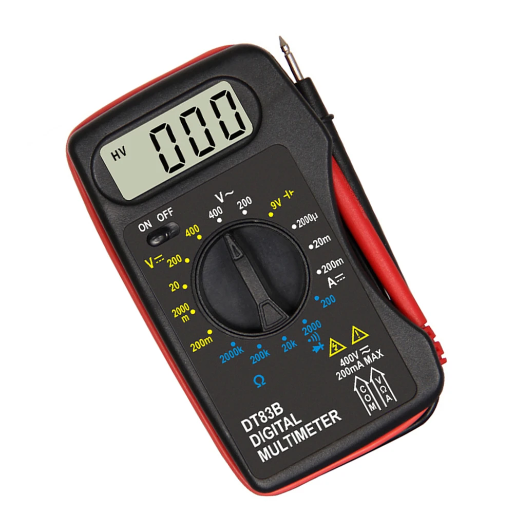 DT83B Ultra-thin Digital Multimeter AC/DC Voltage Low Voltage Portable Handheld Voltmeter With Battery Capacity Testing Tools