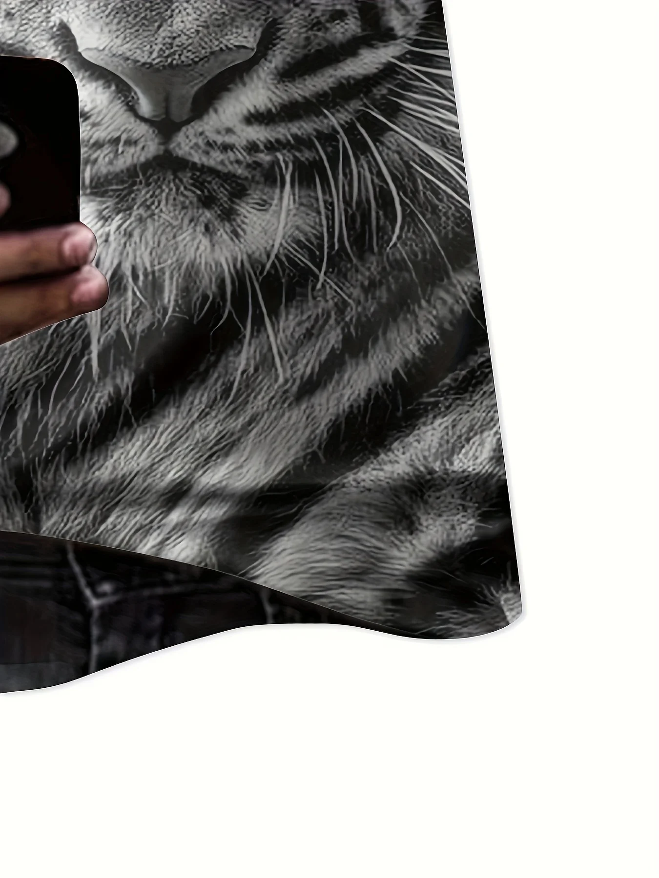 Mens 3D Digital Tiger Print Crew Neck Short Sleeve T-Shirt - Fashionable Breathable Comfortable Summer Top Oversized Tshirts