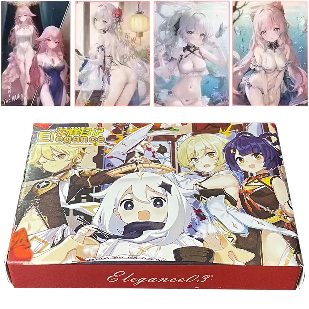 

New Goddess Story Cards Floral Diary Series Booster Box Tcg Anime Cute Girl Bikini Game Card Child Table Toys For Gift