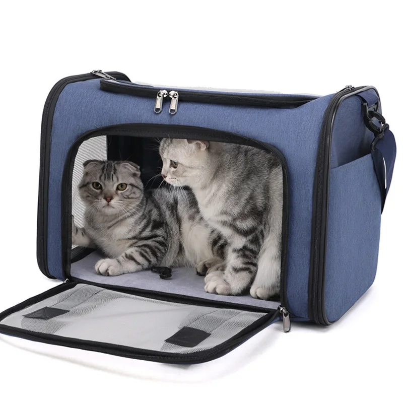 Dog Cat Carrier Bag Soft Carrier Side Backpack Pet Dog Travel Bags Airline Approved Transport for Small Dogs Cats Outgoing