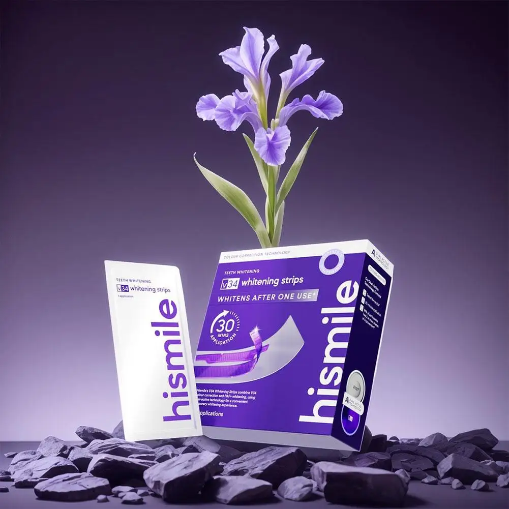 

Purple Teeth Whitening Strips 30 Mins Quick Brighten Remove Plaque Stains Reduce Sensitivity Dental Oral Care