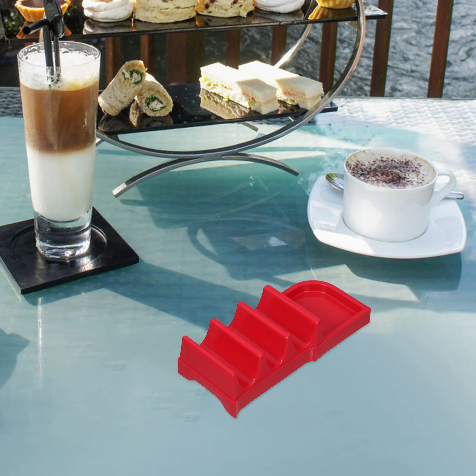 

Plastic Wave Shape Taco Holder Fiesta Taco Tray Plate Snack Serving Dishes Party Platter Tacos Bar Novelty Fruit Plate