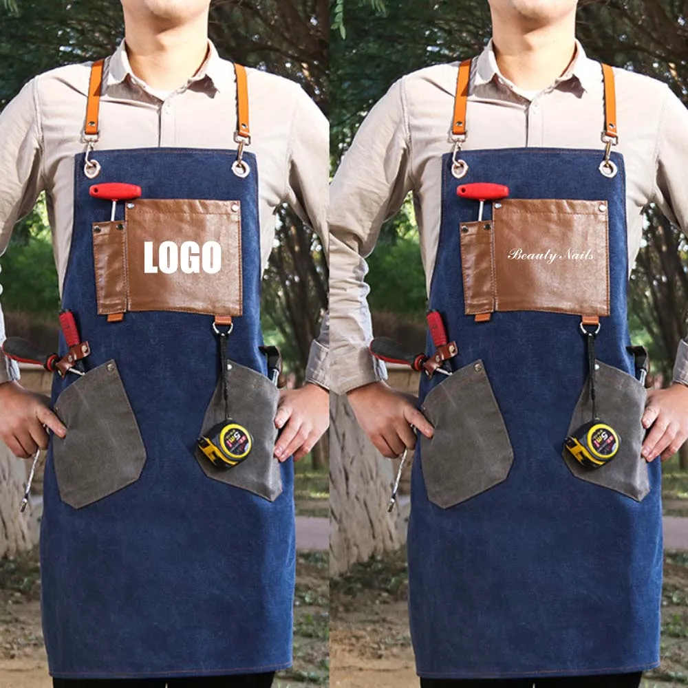 

Work Hairstylist Home Kitchen Gardening Baking Hairdressing Nail Art Cowboy Work Clothes Men's Printed Logo Apron
