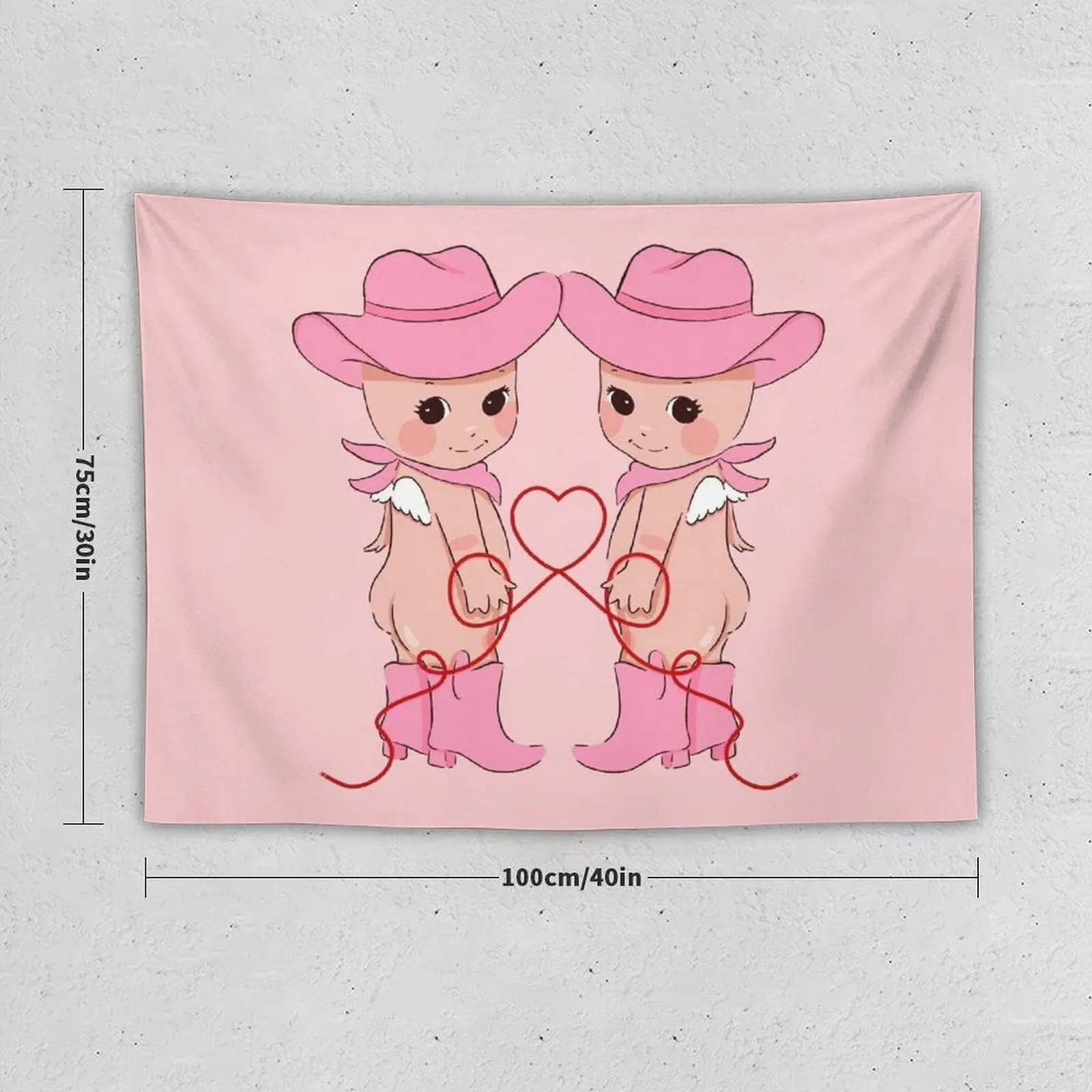 Cowgirl Cherubs permadani Pink Cowgirl dekorasi kamar Wallpaper gaya Korea di dinding permadani