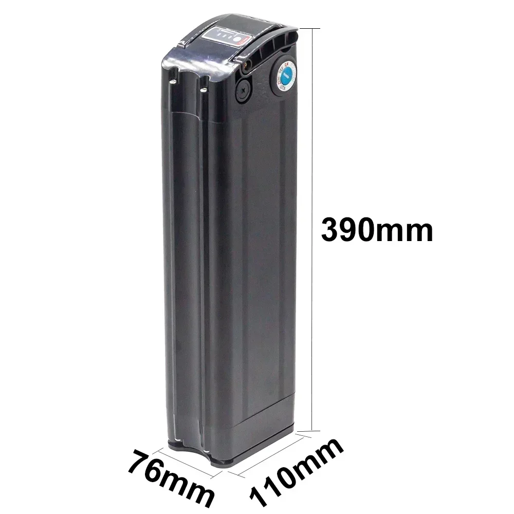 Silver fish lithium 18650 battery pack+charger, suitable for lithium-ion electric bicycles 48V 36V 24V 15A 20A 800W 500W