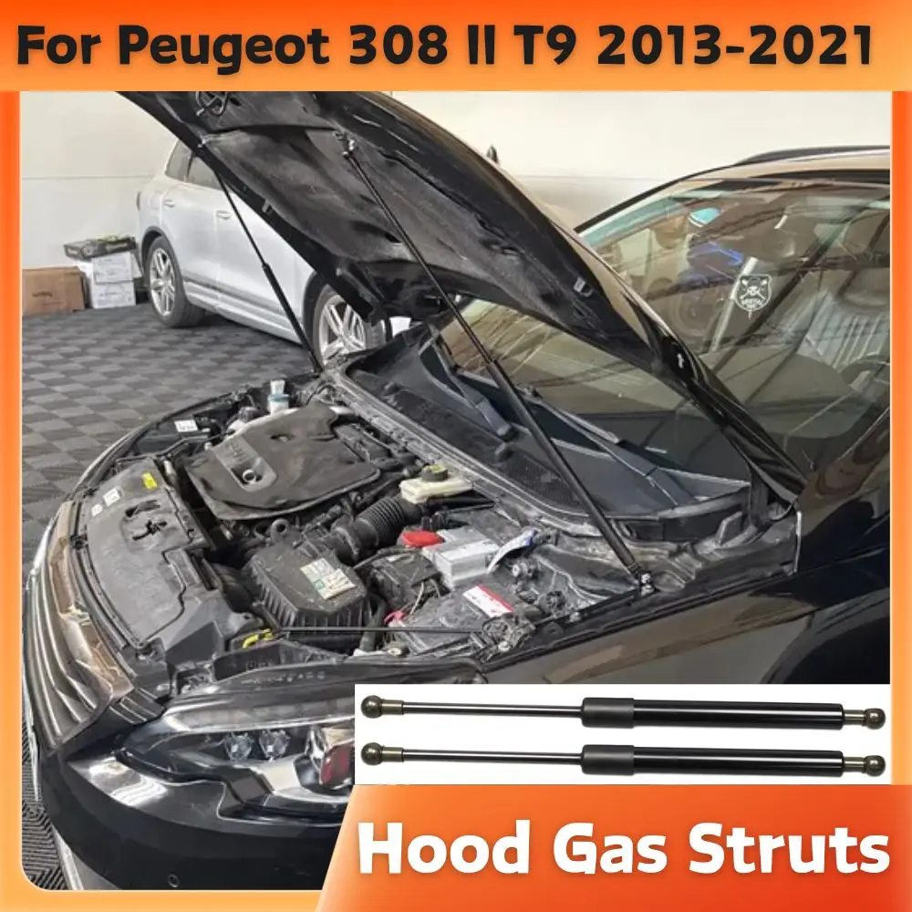 

Hood Struts for Peugeot 308 II T9 2013-2021 Front Bonnet Gas Springs Shock Absorbers Dampers Lift Supports 2PCS