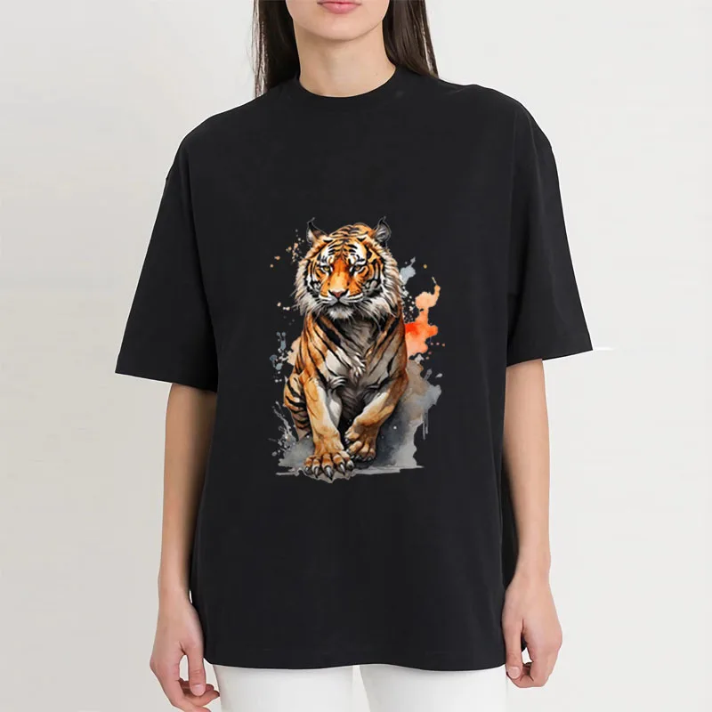 Color Handsome animals Tiger Bear Custom DTF Sticker Heat Transfer Clothing Sticker Ironing on DIY T-Shirt Washable Vinyl Patch