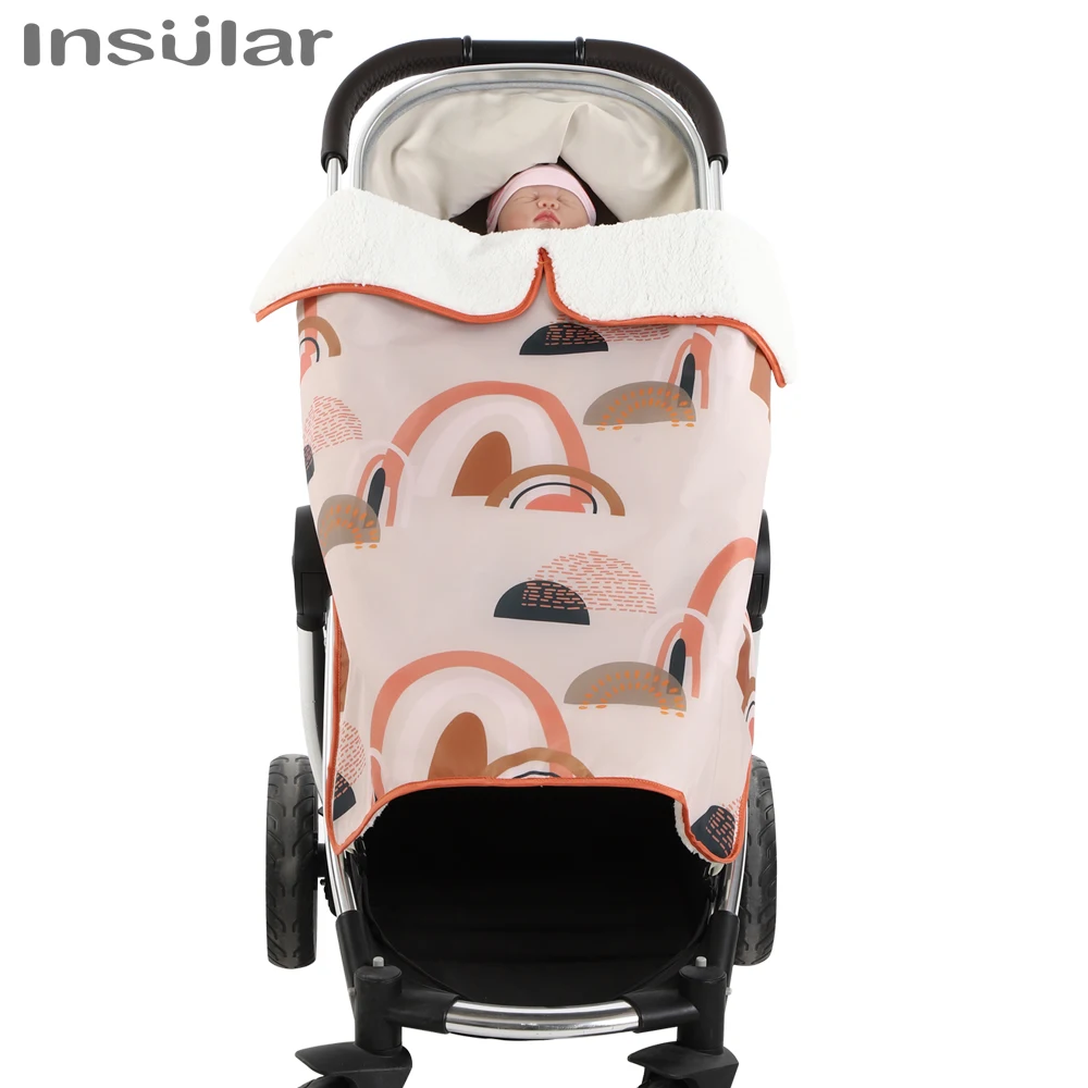 

85*64cm Baby Blankets Waterproof Thicken Infant Baby Stroller Fully Wrap Blanket Newborn Flannel Baby Bedding Blanket