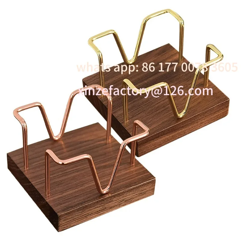 

Customizable2Pcs Wood Note Holder Desktop Organizer Stand Large Capacity Dispenser Office Stationary Supplies Memo Paper Storage