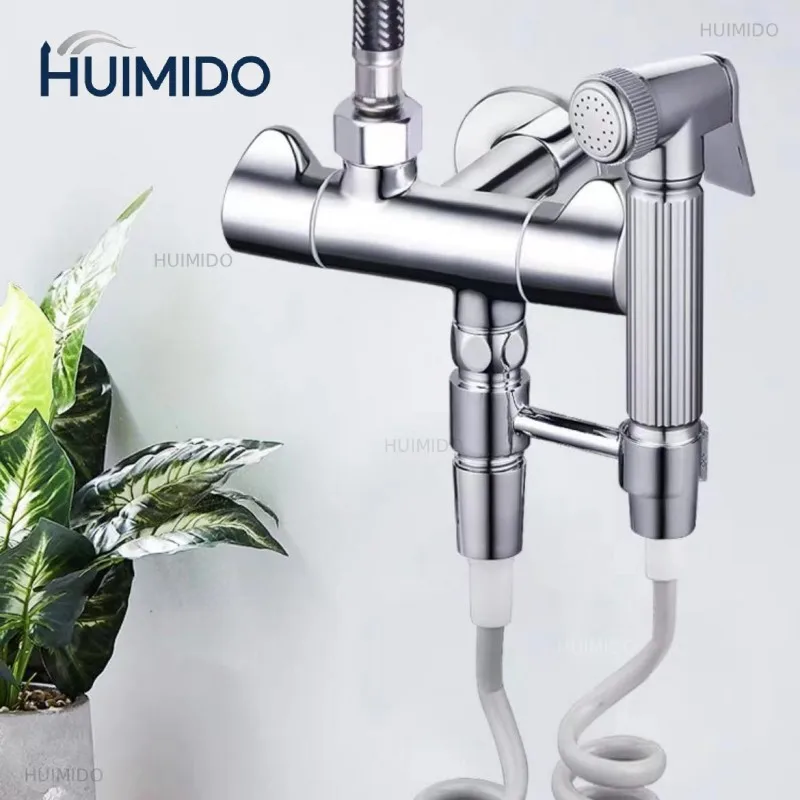 Flush Spray Gun Faucet Partner Brass Multi-functional Bidet Kit One In Two Out/Three Out Valve Universal Caliber 1/2