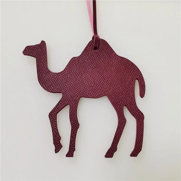 Cute Genuine Leather Camel Keychain key ring Backpack Pendant Animal Women Bag Charm Accessories