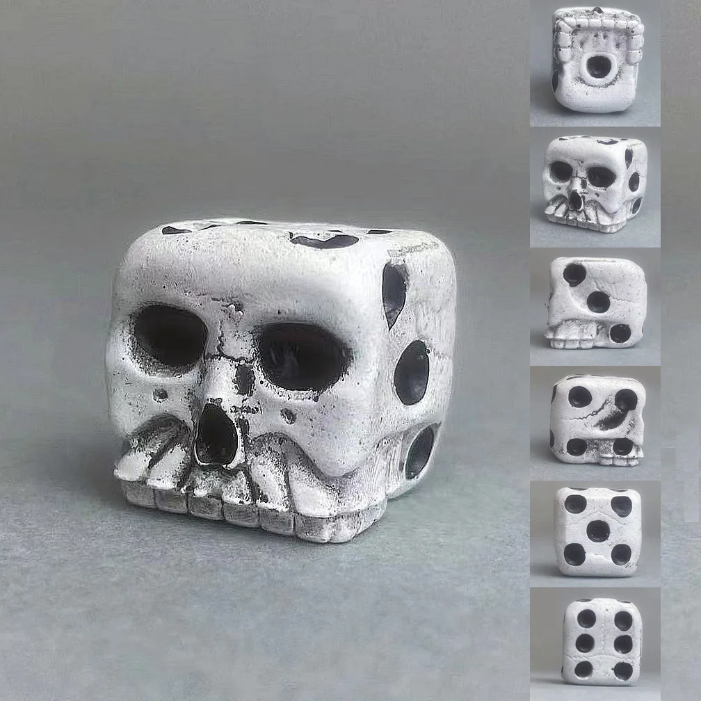 3 قطعة نمط الجمجمة 6 جوانب النرد حفلة الترفيه النرد لعبة الشرب النرد