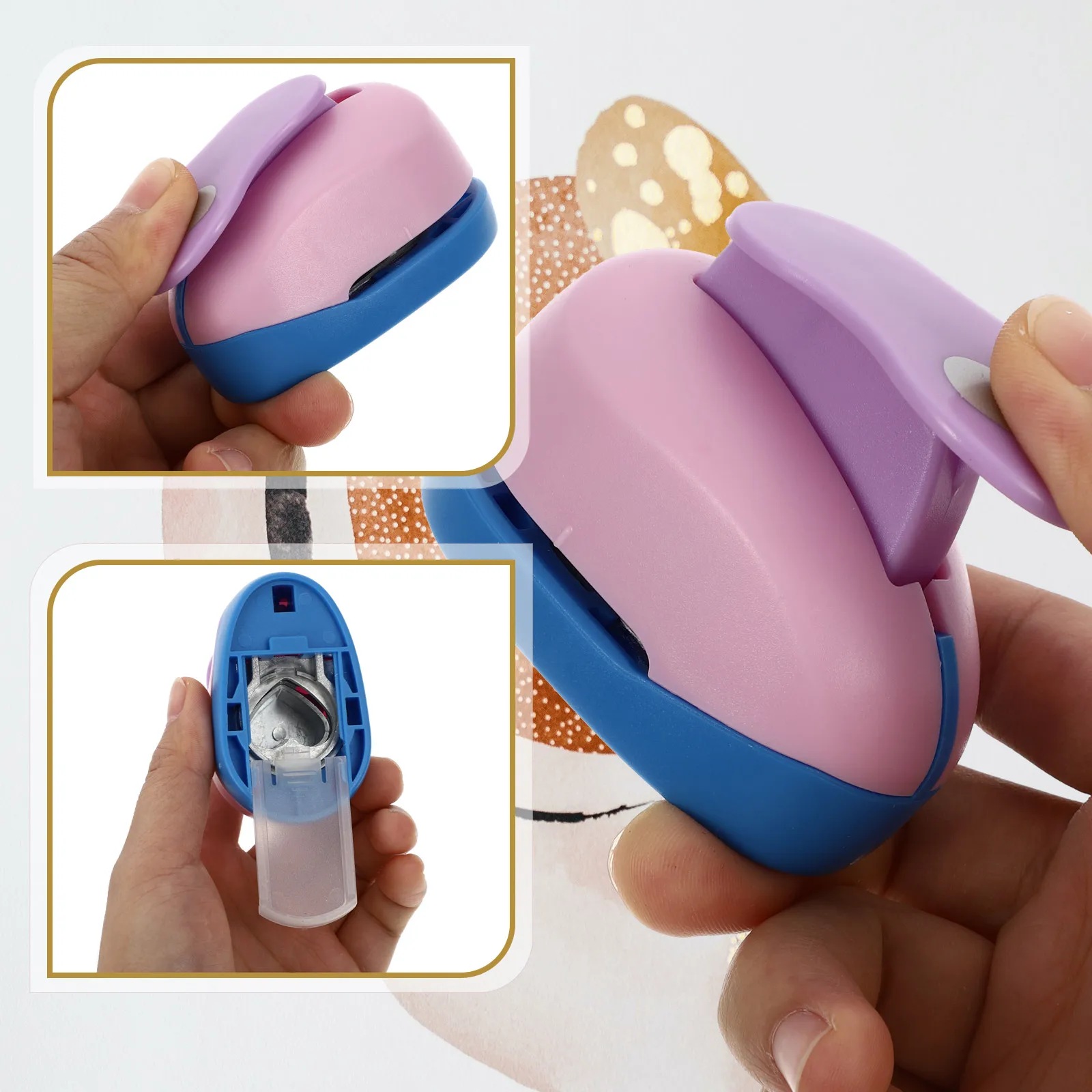 

Craft Paper Punch Durable Alloy Plastic Scrapbooking Punch Diy Art Projects Hole Puncher Home School Activity Supplies
