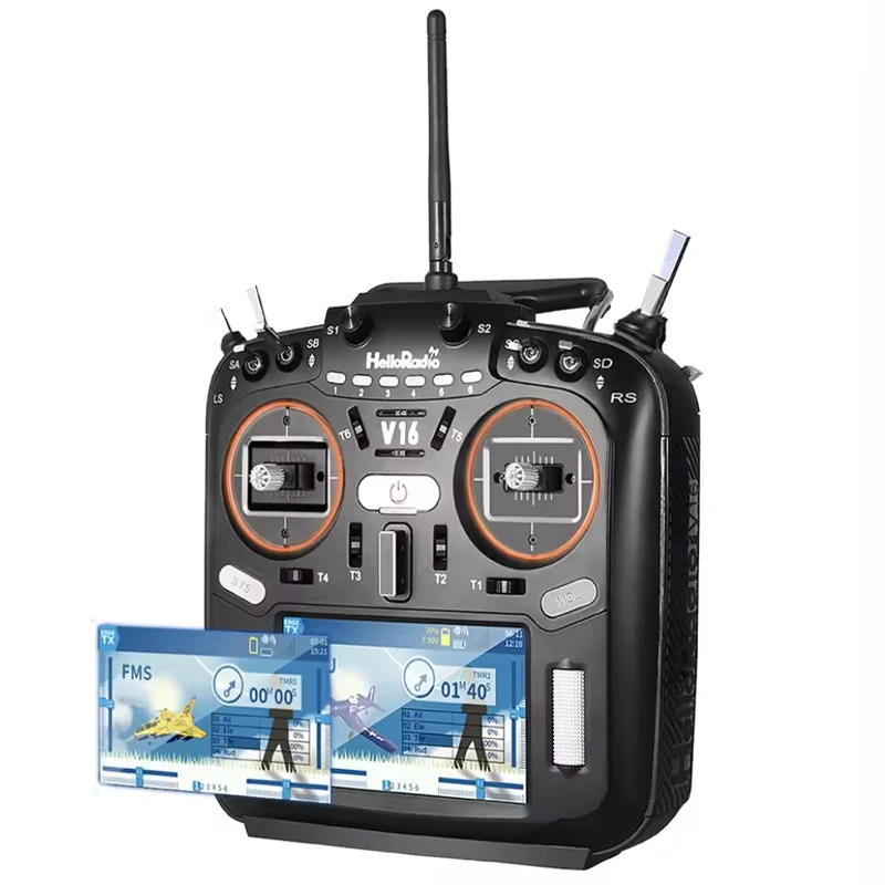 

HelloRadio V16 PRO Transmitter ELRS Throttle Remote Control Support EDGETX OPENTX High-Frequency Head Touch Screen
