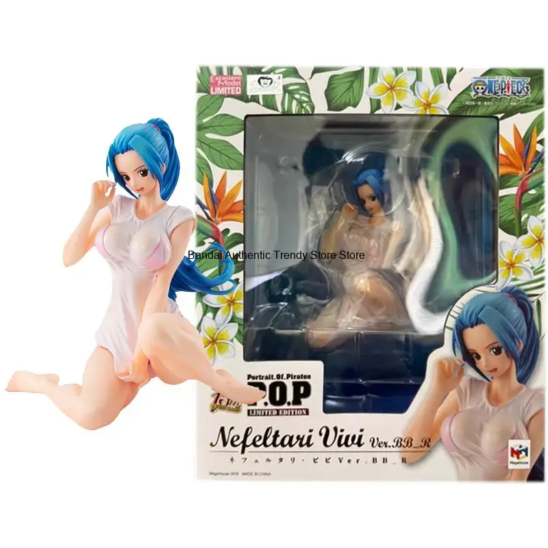 MegaHouse Figura de Acción Original de One Piece POP "Edición Limitada" Excelente Modelo Vivi Ver.BB_R "Sailing Again" Violeta, Figuras de Anime