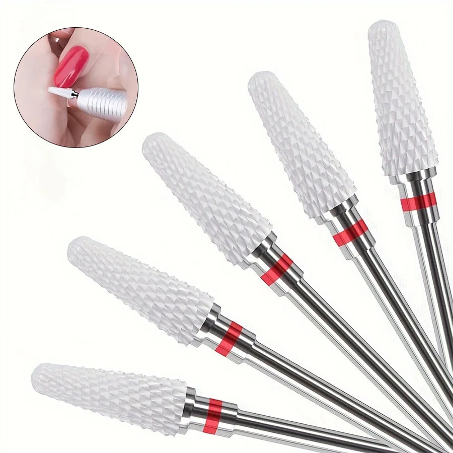5pcs Nail Drill Bit Set, High-Quality Ceramic 3/32