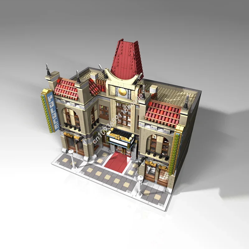 3486 Uds. MOC Palacio de cine chino modelo modular arquitectura de bloques de construcción educación creativa ladrillo regalo de Navidad juguetes para niños