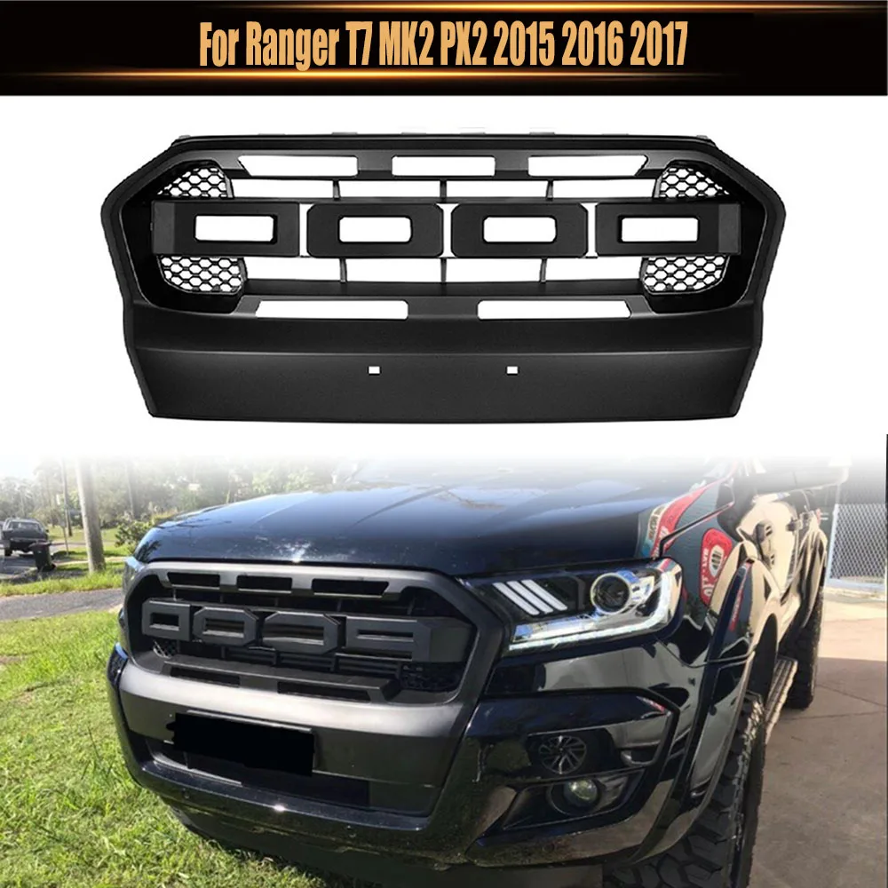 

Raptor Grille Mask Front Bumper Mesh Grill Car Modified Grills Pickup 4x4 Accessories For Ranger T7 MK2 PX2 2015 2016 2017