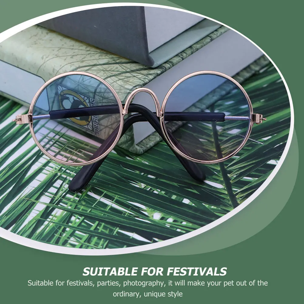 

3Pcs Pet Glasses Cute Dog Sunglasses Strong Wind Protection Compact Foldable Design for Pet Outings Parties Photo Prop Use