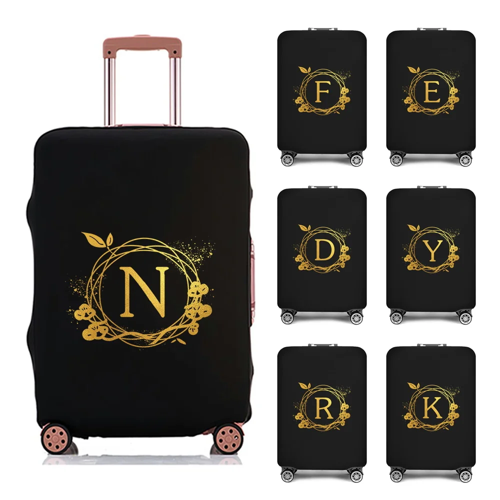 Luggage Case Protective Cover Wreath 26 Letter Pattern Travel Elastic Duffle Luggage Dust Cover for 18-28 Inch Suitcase 2022 New