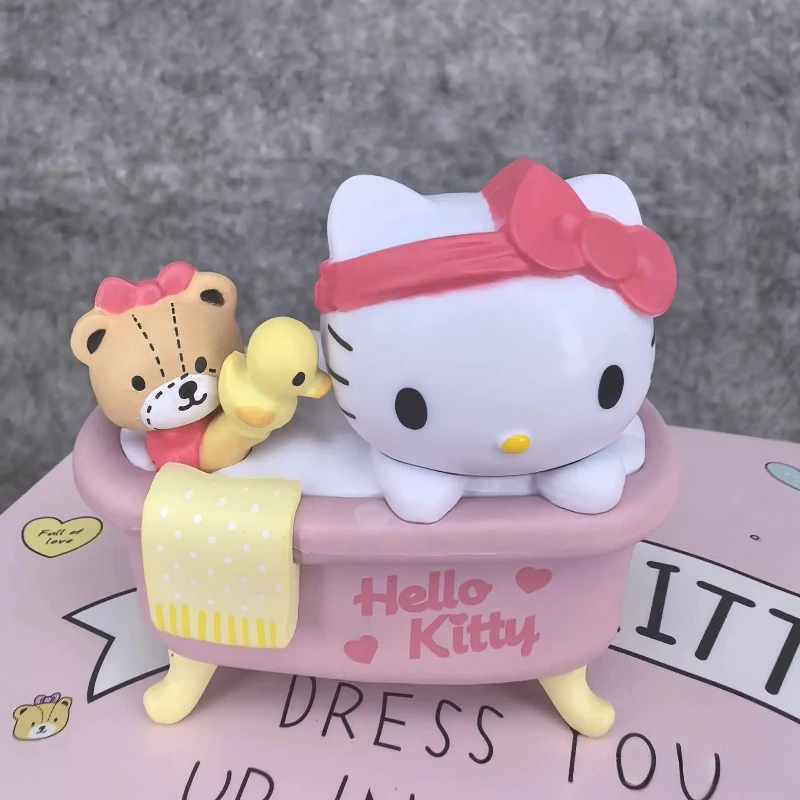 

Anime Happy holiday travel Hello Kitty watching movie Taking bath Listening music Car Desktop Model decoration Birthday Gift toy