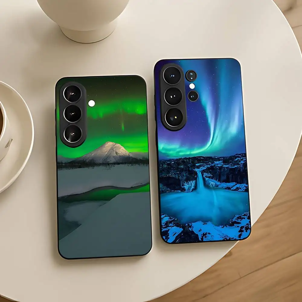 Prime Aurora Borealis Protection Silicone Case For Samsung Galaxy S21 S22 S23 S24ULTRA S25ULTRA FE Ultra Plus5G A52S S26 Cover