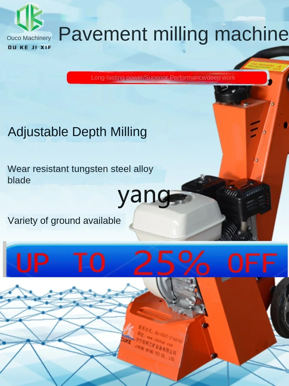 

CX Small floor pulling road planer Road marking milling machine