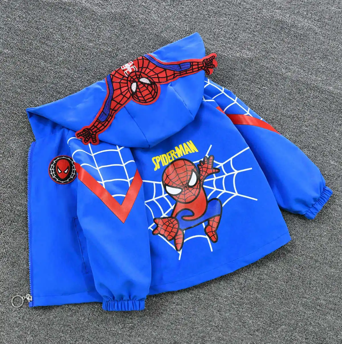 子供のためのスパイダーマン漫画のスウェットシャツ,男の子のためのアウターウェア,ファッショナブルな服,秋と冬