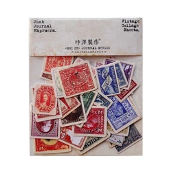 Retro Old Color Stamps England Travel Junk Journal Scrapbooking Craft Diary Album Decorative Textured paper