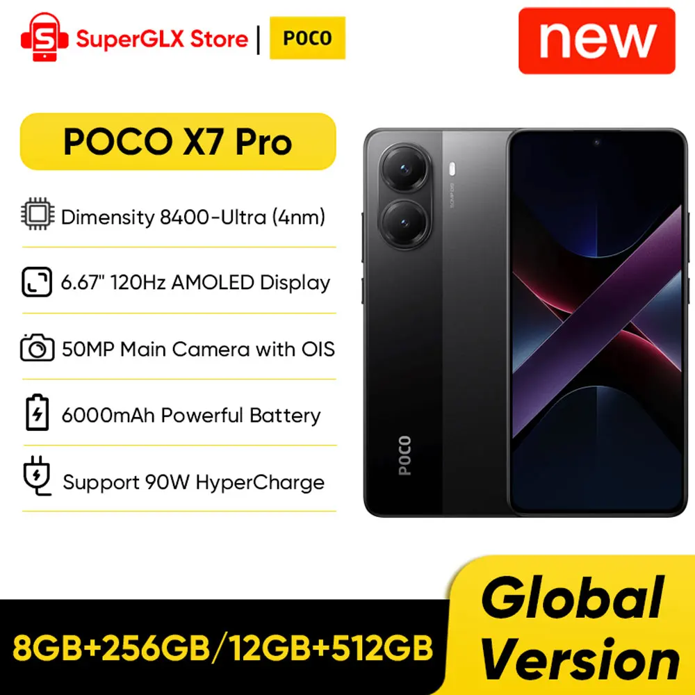 POCO X7 Pro Global Version Smartphone Dimensity 8400 Ultra 6.67