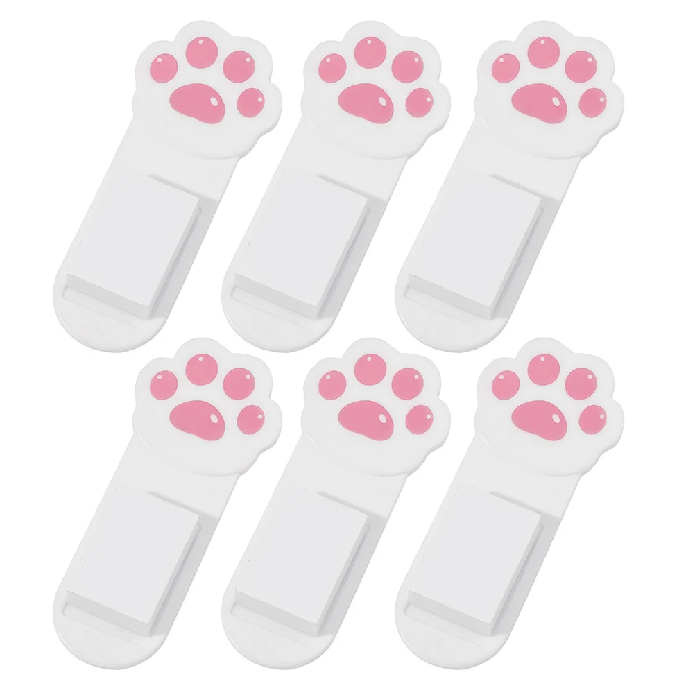 6pcs Cat Toilet Lid Lifter Toilet Seats Lifter Durable Plastic Bathroom Accessories Self Adhesive Home Office Hotel Use