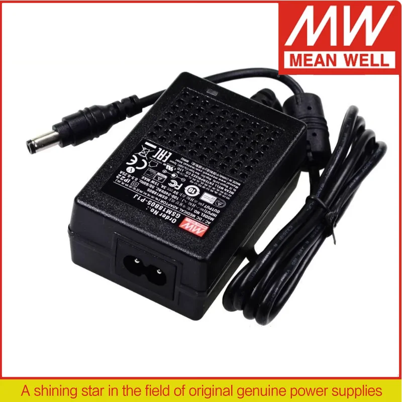 

Адаптер питания MEAN WELL GSM18B GSM18B05-P1J 5 В GSM18B07-P1J 7,5 В GSM18B09-P1J 9 В GSM18B12-P1J 12 В GSM18B15-P1J 15 В 18 Вт