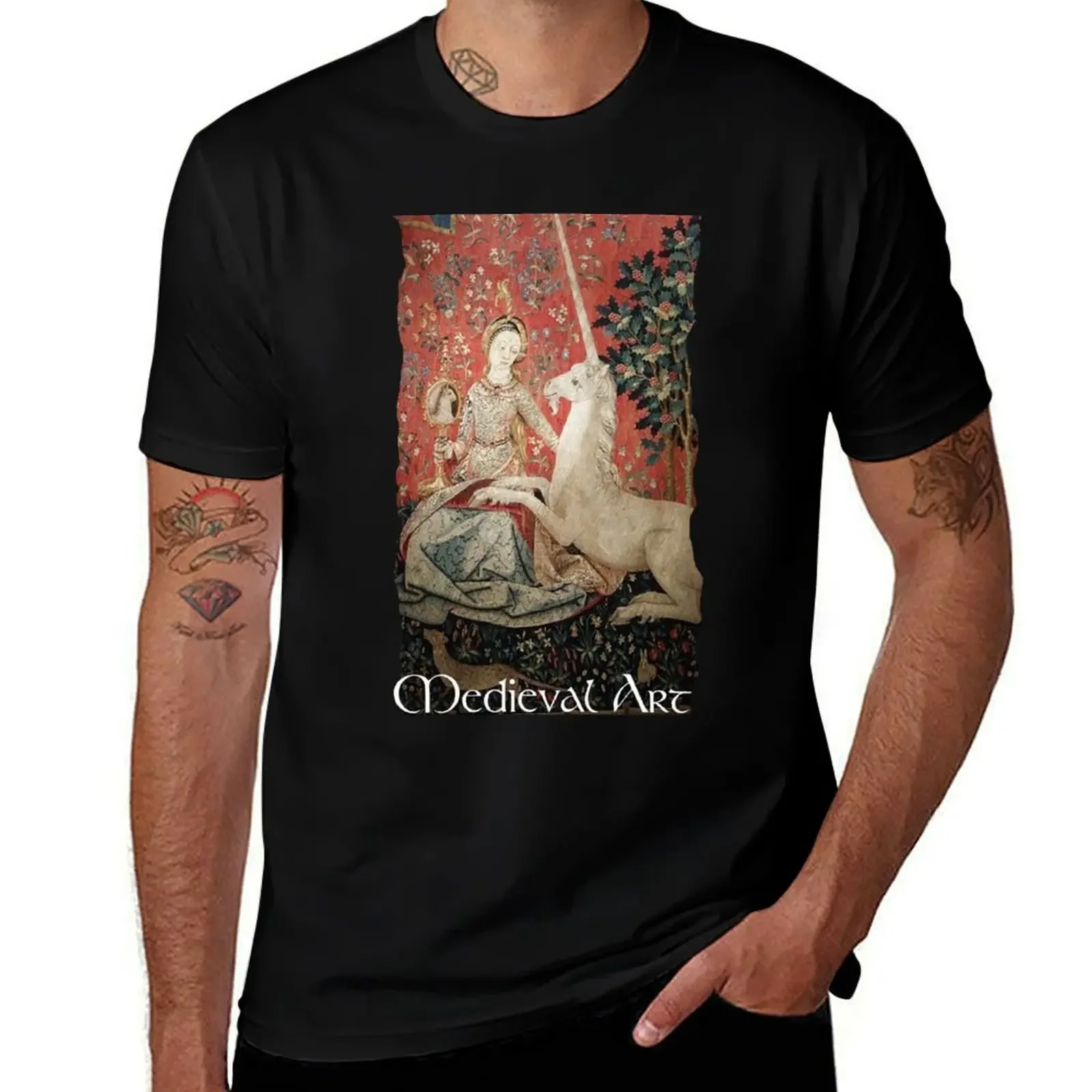 Medieval Art - Lady and the Unicorn (by ACCI) T-Shirt aesthetic clothes mens clothes