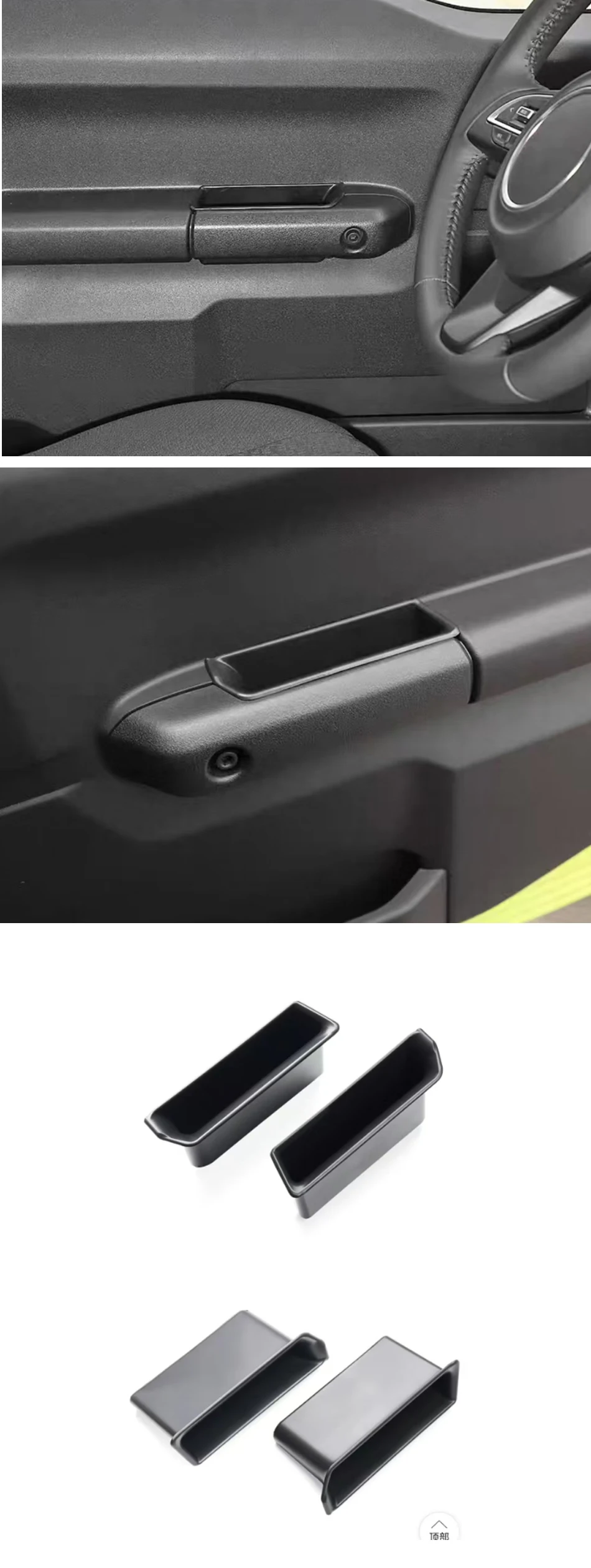 Für Suzuki Jimny JB64 JB74W 2019-2025 Auto Vordere Hintere Tür Seitengriff Aufbewahrungsbox Organizer Ablage Zubehör – Detail 2