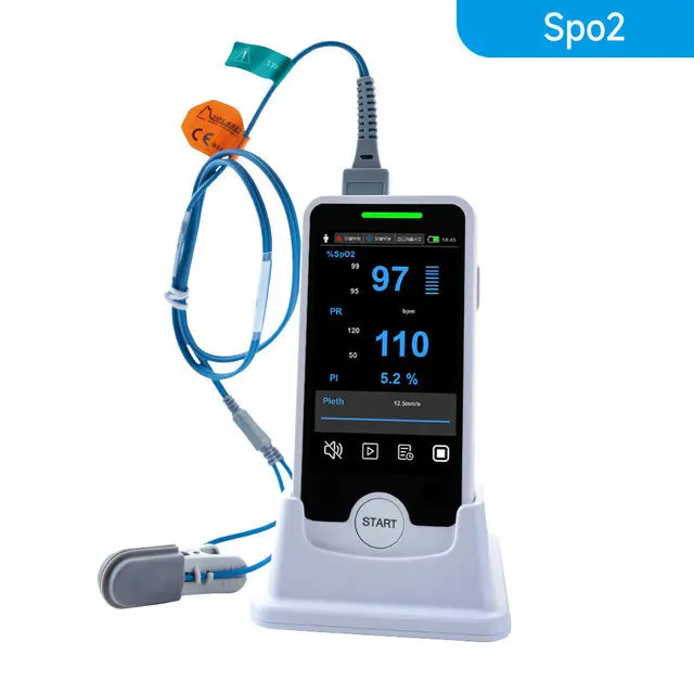 شاشة لمس للحيوانات ETCO2 SPO2 NIBP PR لمرضى مستشفى عيادة الحيوانات الأليفة