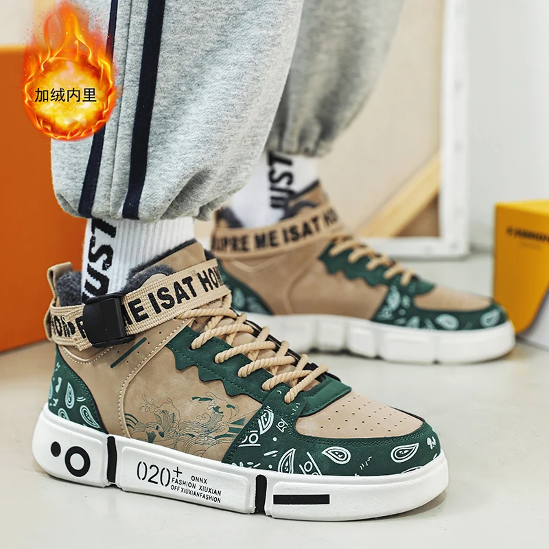 Мужские утепленные зимние ботинки 2025 года, на подкладке из искусственного меха и противоскользящие, идеально подходят для дневных ветерантов, катания на лыжах или сноуборде