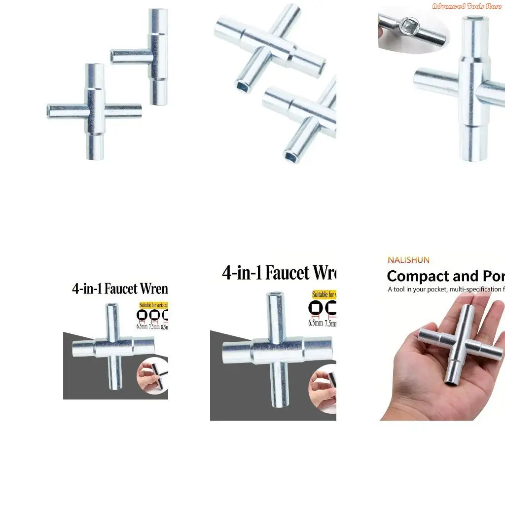Heavy Duty Carbon Steel Crosses Faucets Spanner Multiple Size Option Included W91B