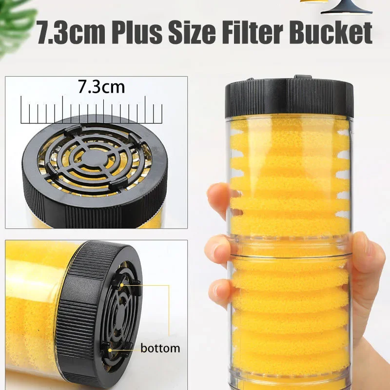 Filtro silencioso de 220V y 50Hz para acuario, bomba de agua sumergible para tanque de peces y tortugas, Espumador de esponja Bio, accesorios para