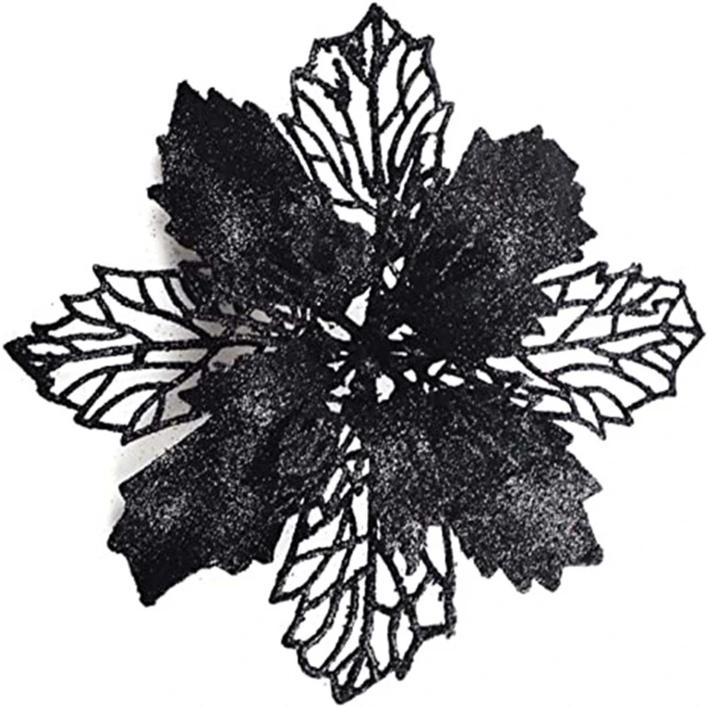 Fiore Natale Stella Natale Fiore artificiale Glitter Stella Natale Fiore nuziale Dropsale